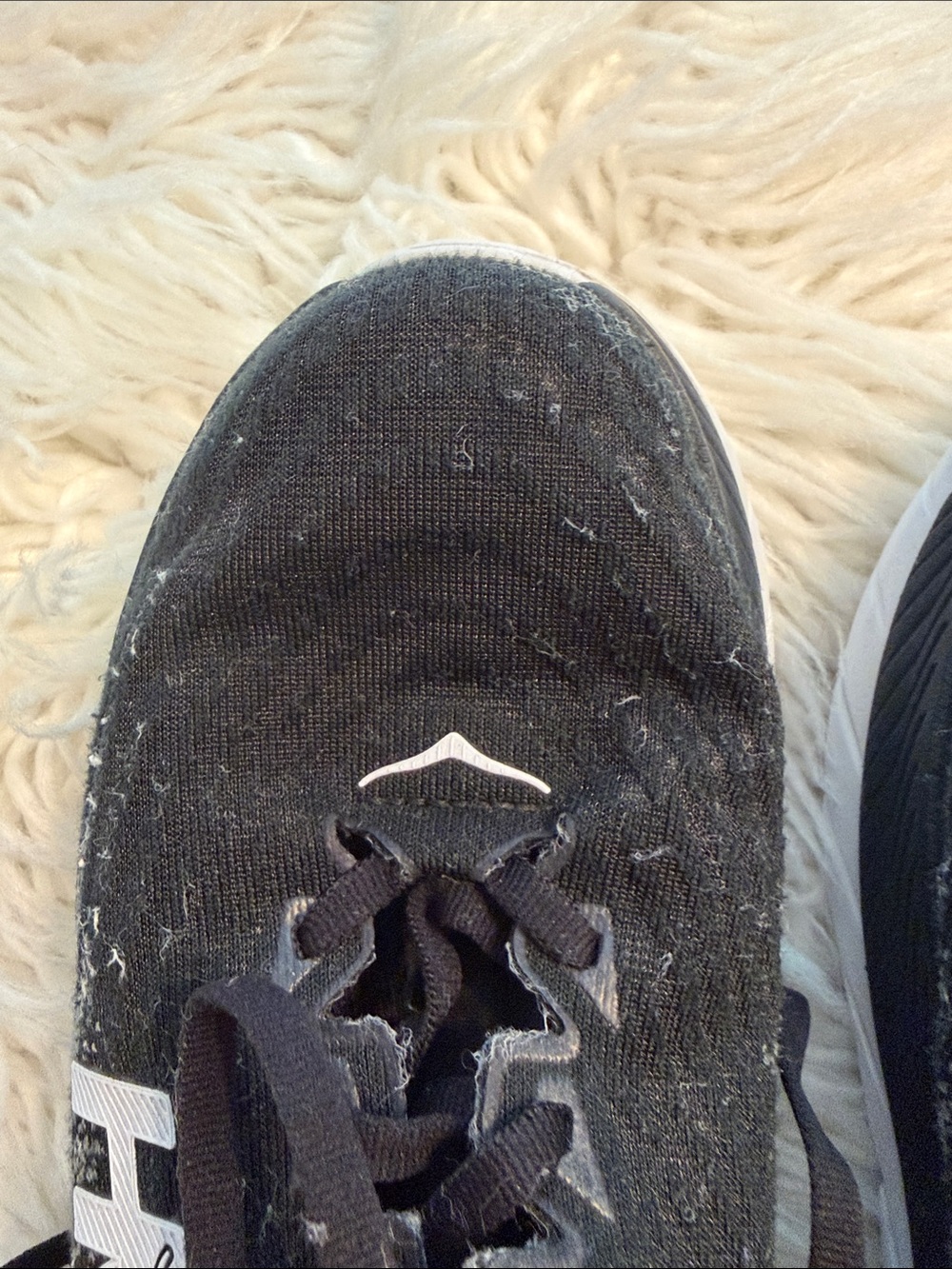 Hoka Black and White Athletic Running Shoes size 8B good condition - Picture 10 of 12